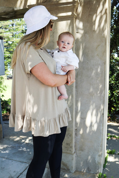 The Sofie Top - Taupe