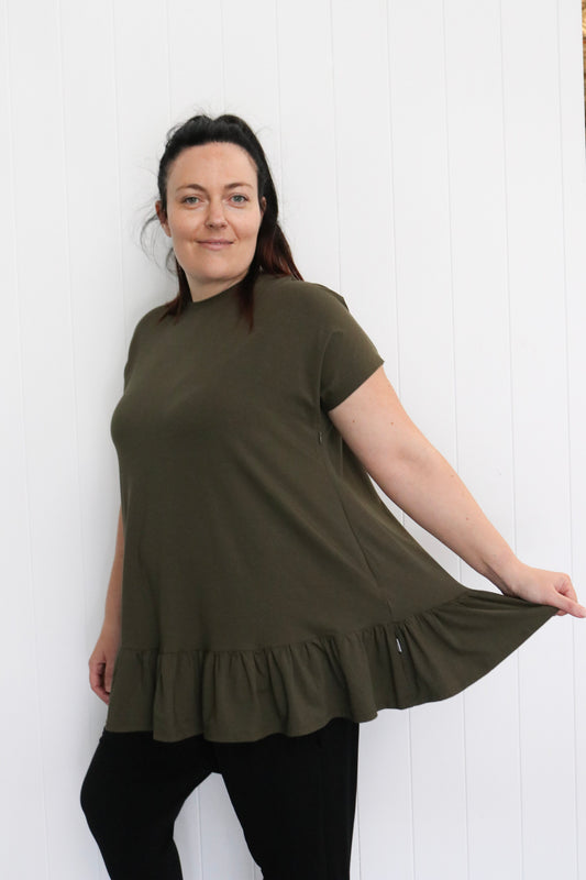 The Sofie Top - Forest Green
